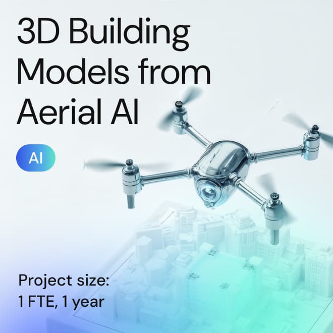 Processing aerial data with Al to create ready to use 3D models of buildings