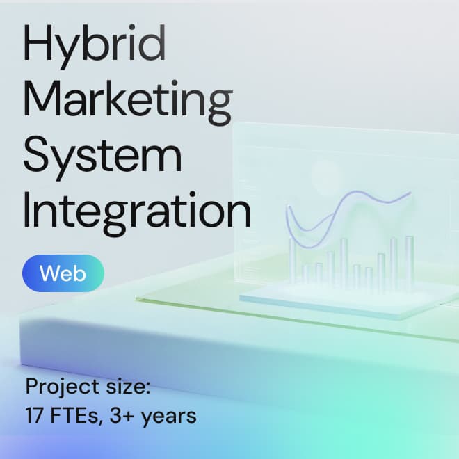 Development of backend and frontend applications for a digital marketing platform